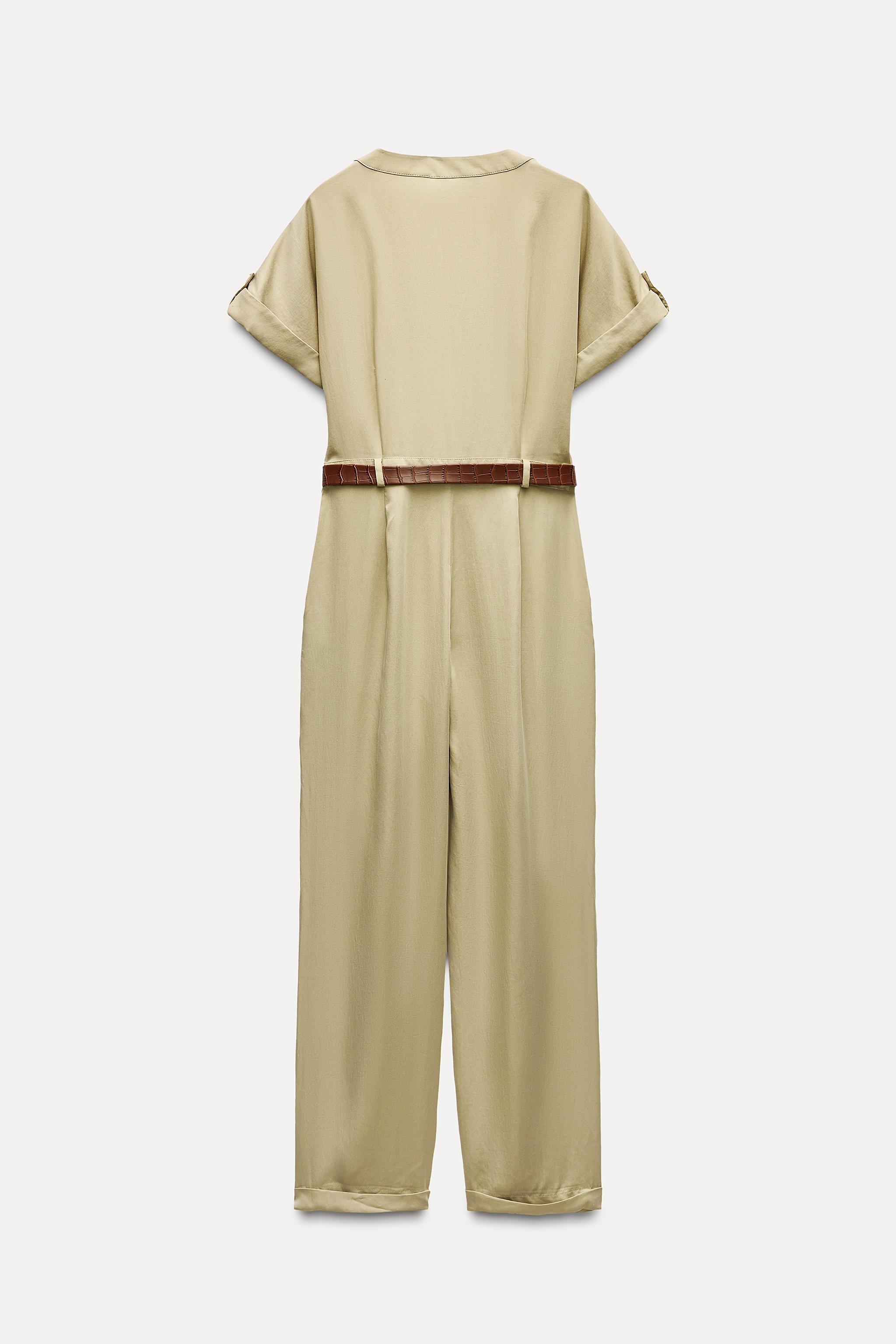 BELTED STRAIGHT LEG JUMPSUIT Product Image