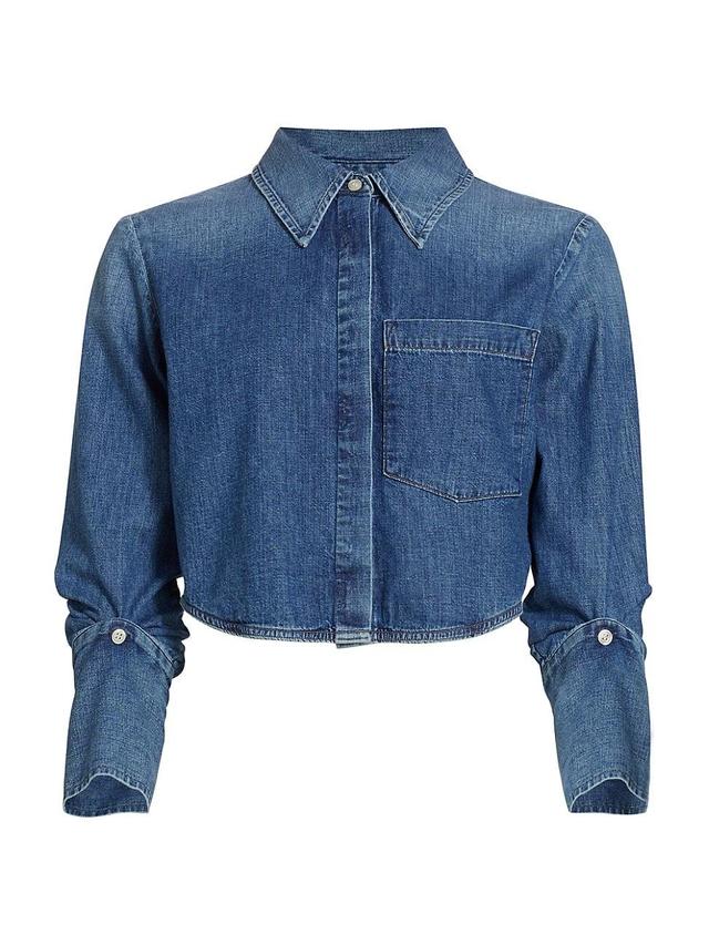 Citizens of Humanity Bea Crop Denim Button-Up Shirt Product Image