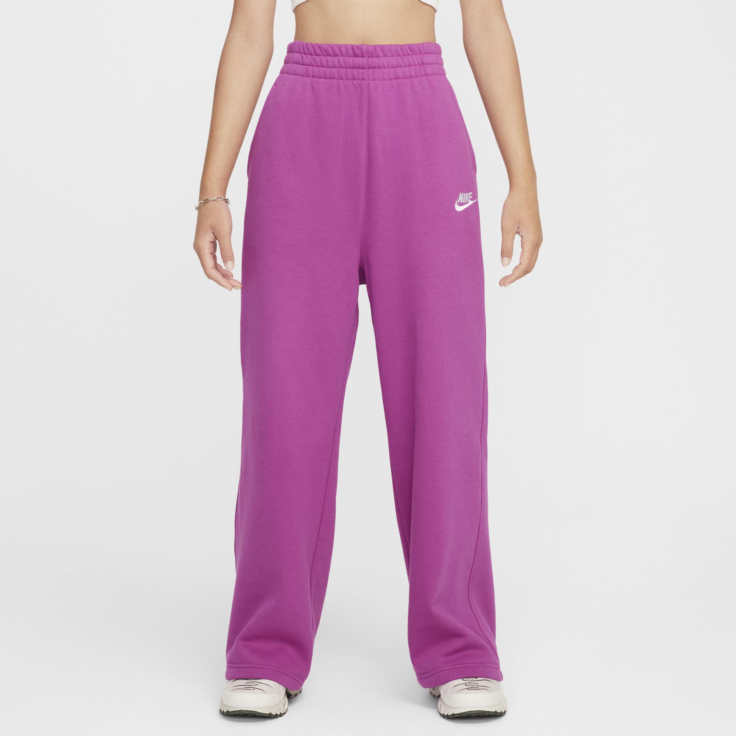 Women's Nike Sportswear Club Fleece Girls' Wide-Leg Pants Product Image