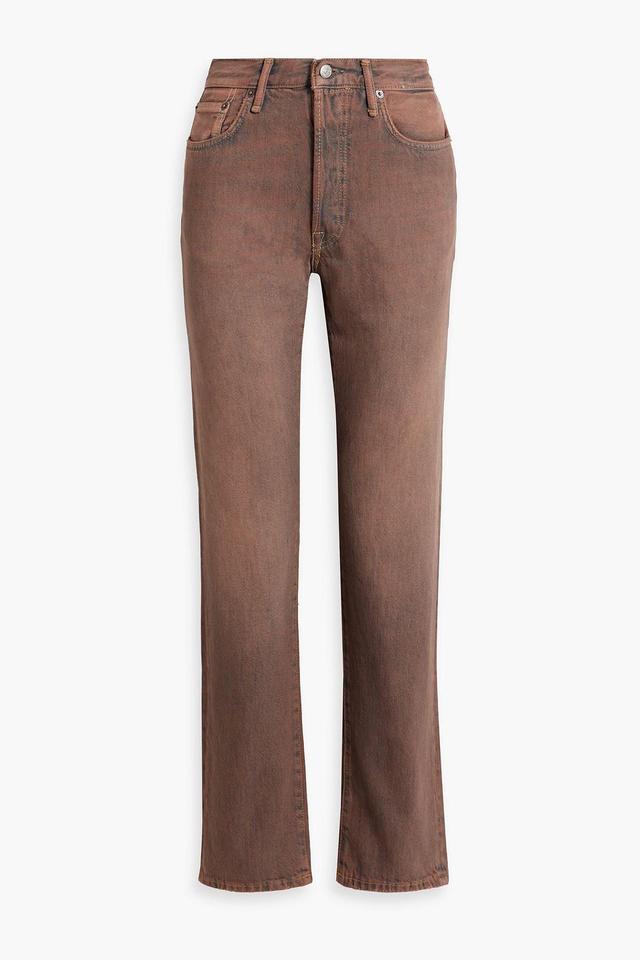 ACNE STUDIOS Mid-rise Straight-leg Jeans In Light Brown Product Image