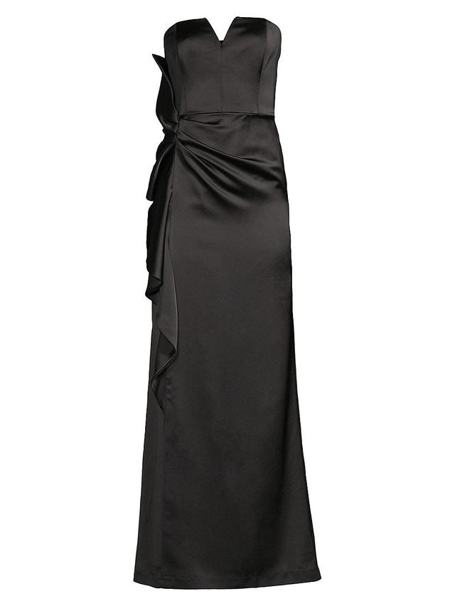 Womens Strapless Sweetheart Flare Gown Product Image