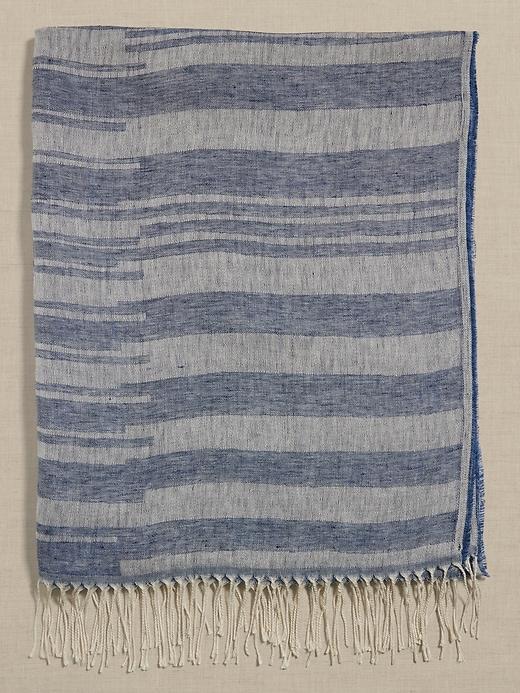 Striped Silk-Linen Scarf Product Image