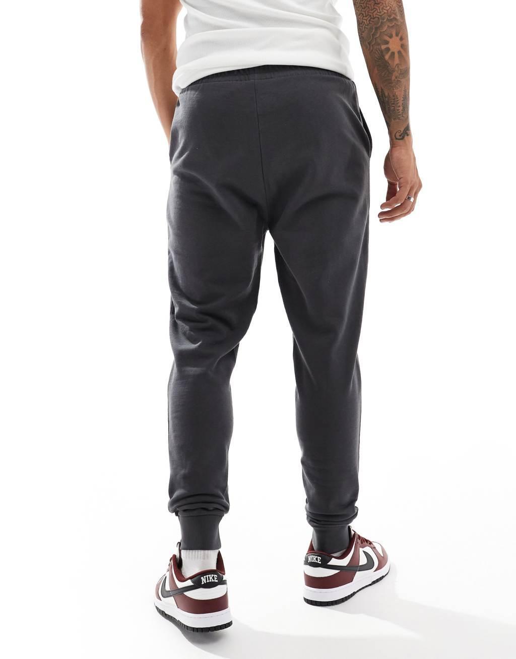 ASOS DESIGN essential skinny sweatpants in charcoal Product Image