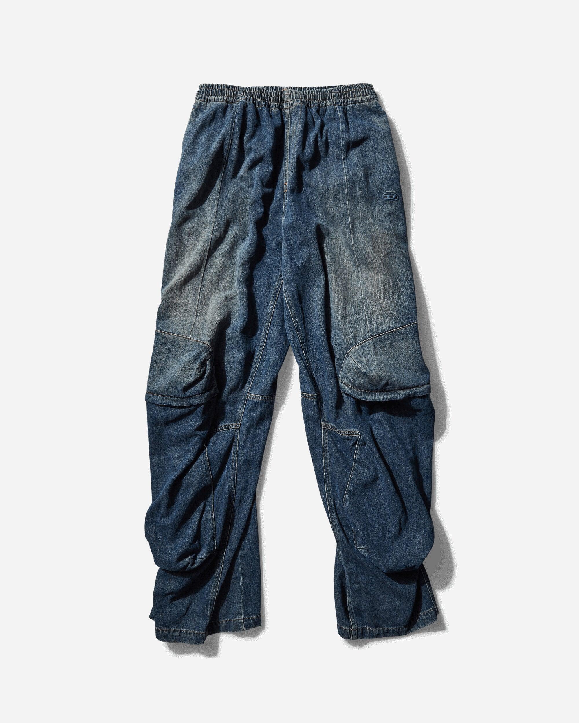 Denim Cargo Pants In Blue Product Image