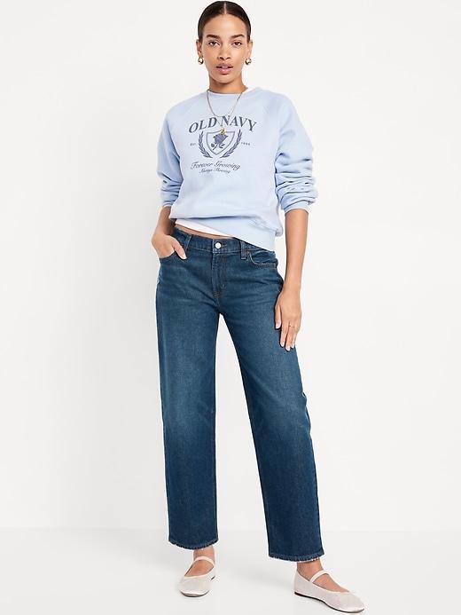 Mid-Rise Boyfriend Ankle Jeans Product Image