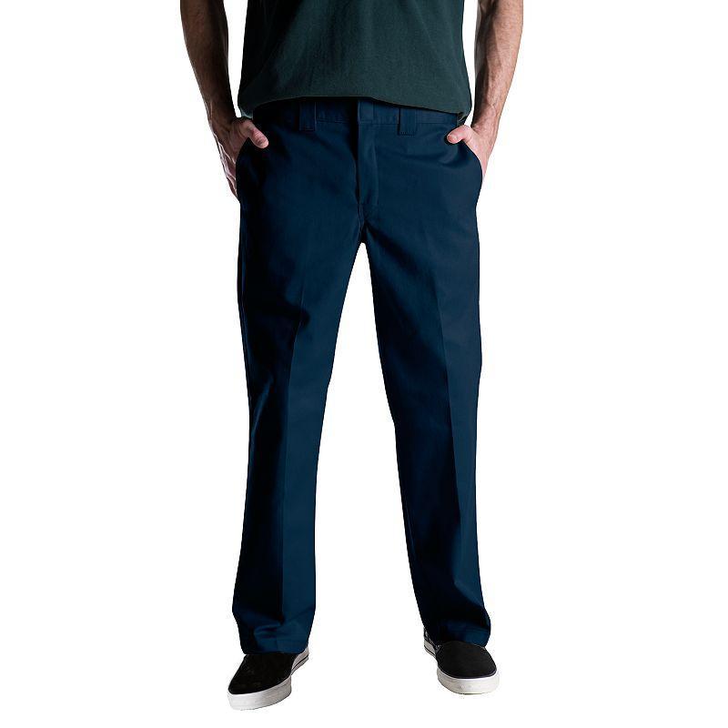 Mens Dickies Slim Straight Fit Twill Work Pants Dark Blue Product Image