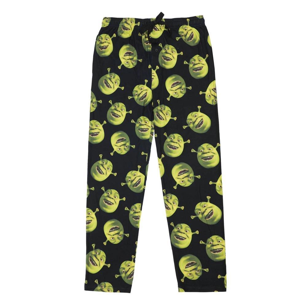 Mens Shrek Woven Knit Pajama Pants - Black Product Image