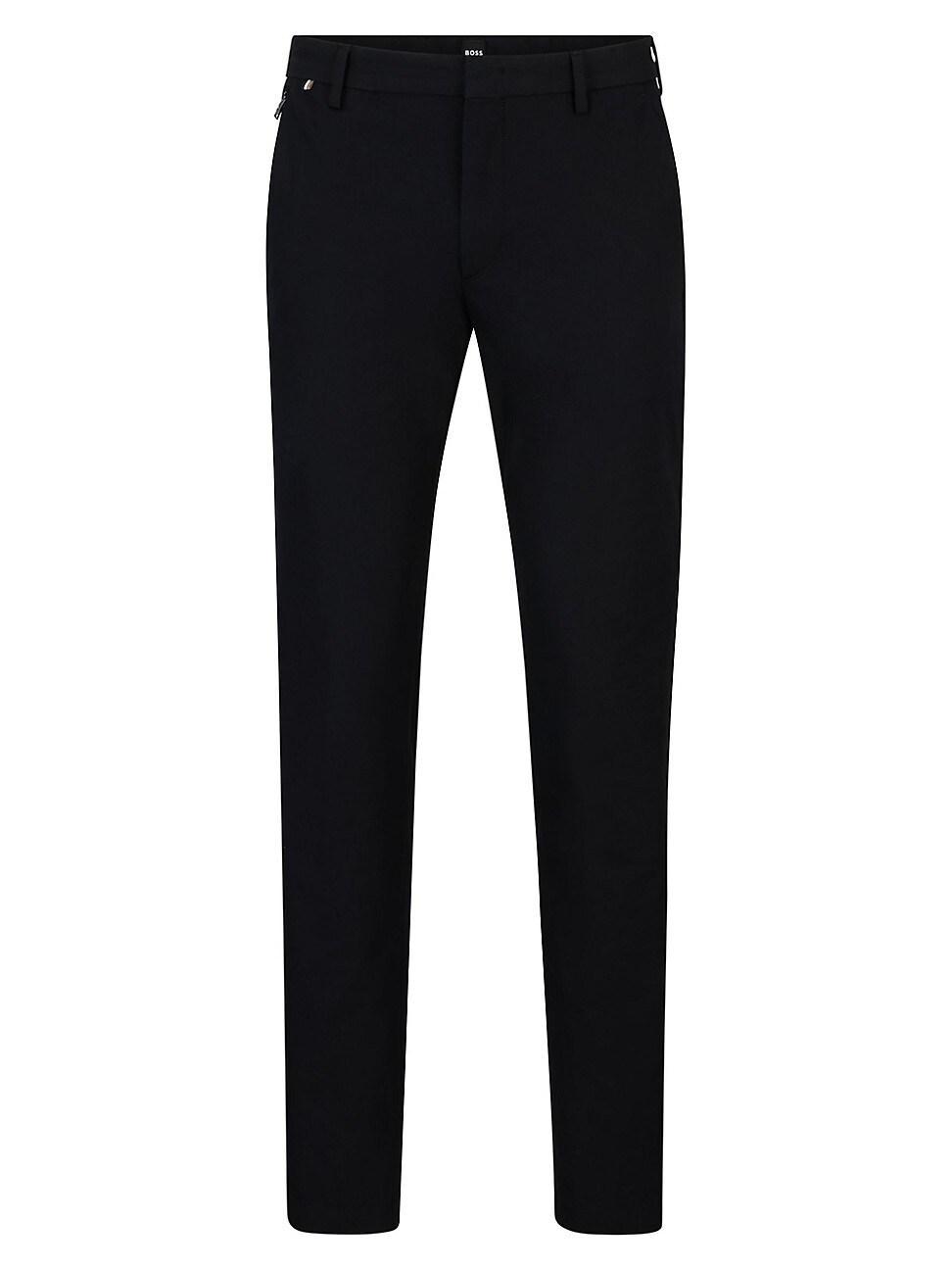 Mens Slim-Fit Trousers In A Cotton Blend With Stretch Product Image