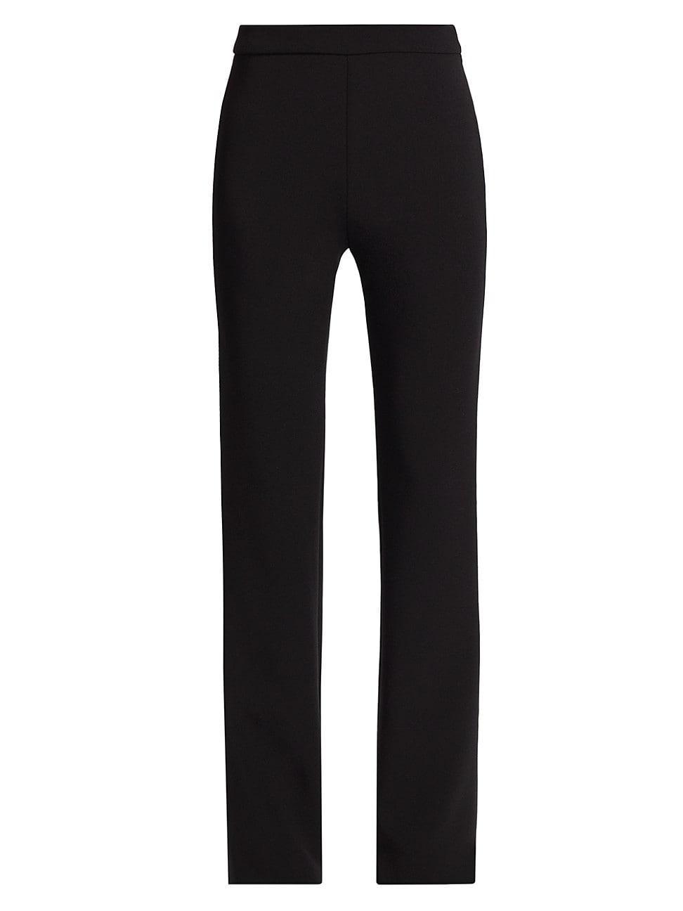 Womens Stretch-Crepe High-Rise Straight-Leg Pants product image