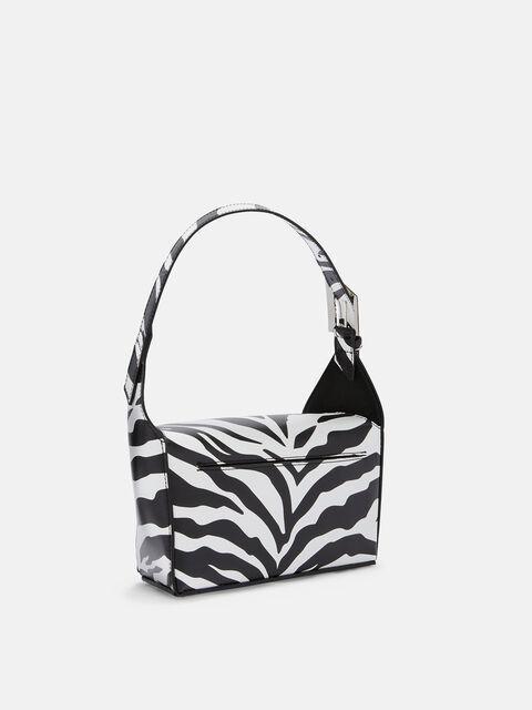 ''7/7'' black and white shoulder bag Product Image