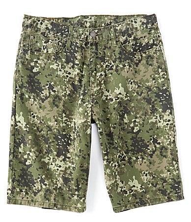 Levis 469 Loose Fit Camo 12 Inseam Denim Shorts Product Image