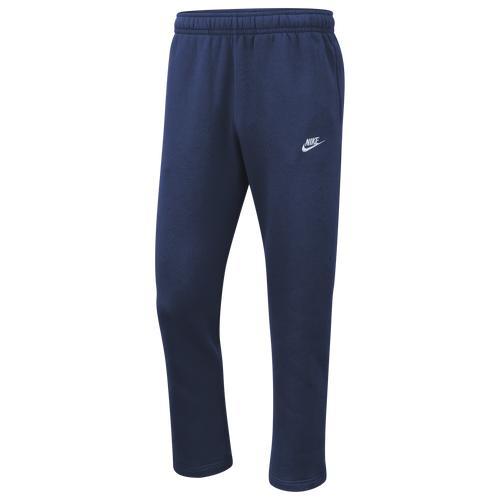 Nike Mens Nike Open Hem Club Pants - Mens White/Midnight Navy Product Image