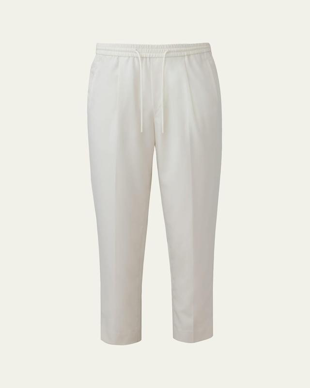 Mens Martin Pleated Wool Drawstring Trousers Product Image