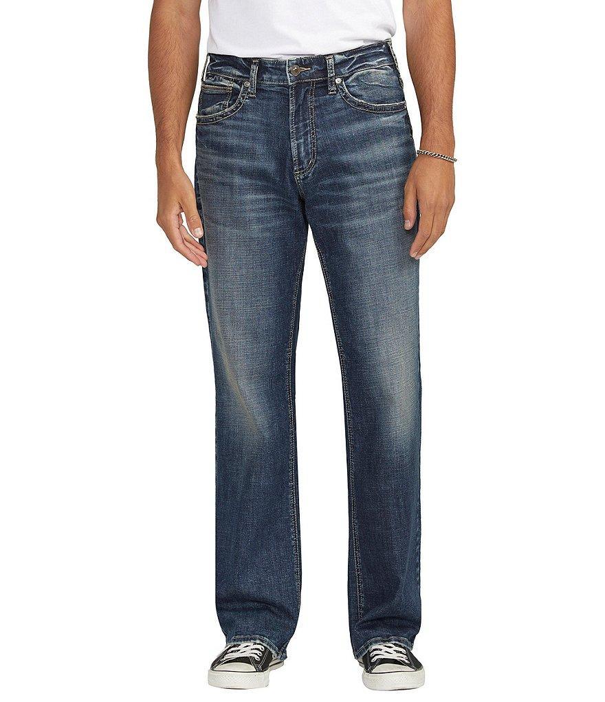 Silver Jeans Co. Gordie Straight Leg Indigo Wash Denim Jeans Product Image