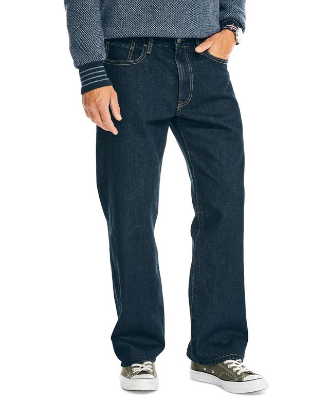 Nautica Mens Authentic Loose-Fit Rigid Denim 5-Pocket Jeans Product Image