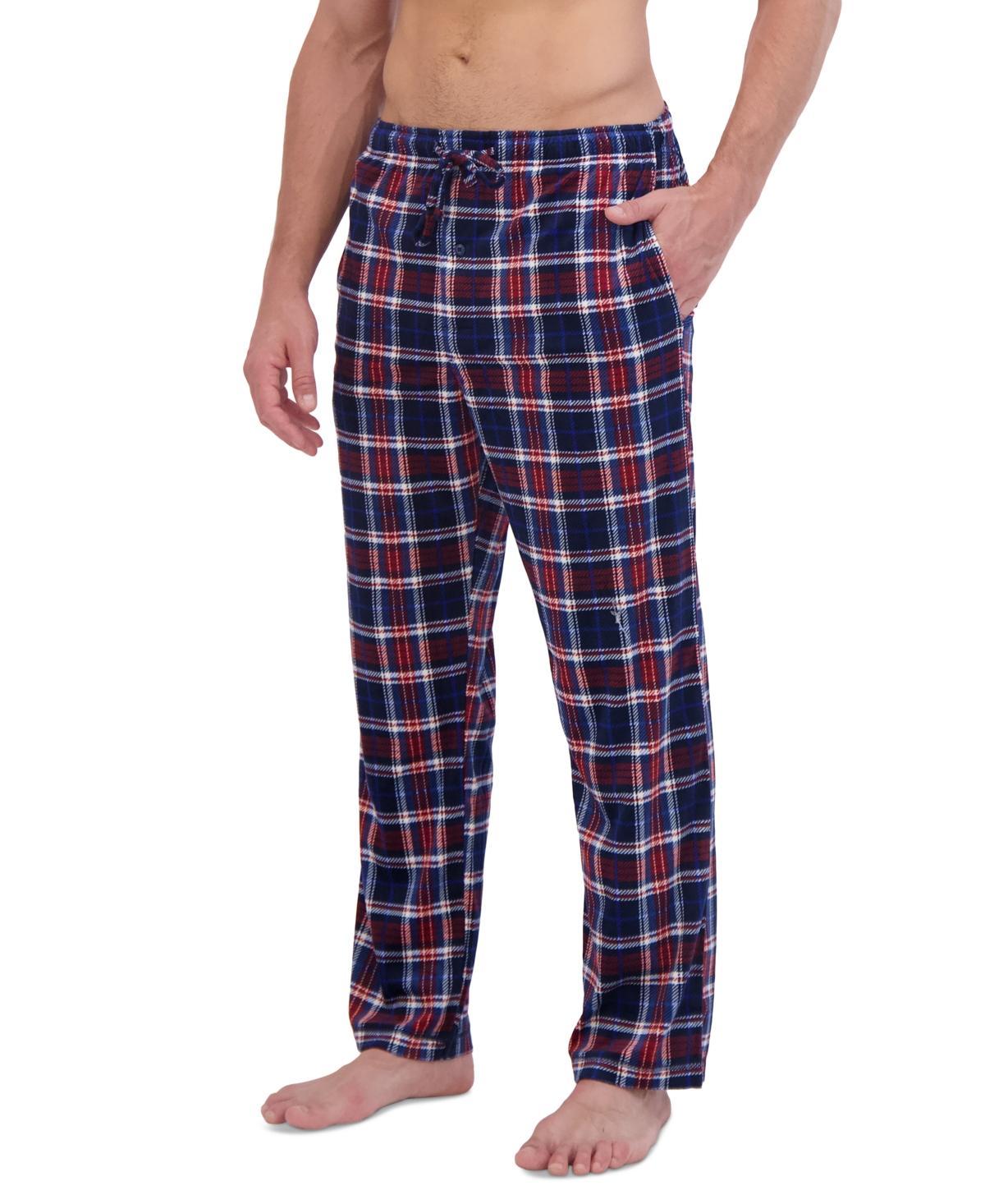 Hanes Mens Ultimate Ultra Soft Plaid Brushed Fleece Pajama Pants Product Image