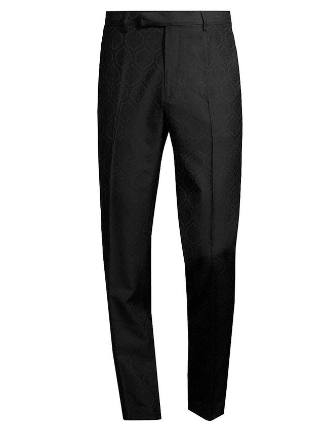 Mens Medallion Jacquard Tuxedo Pants Product Image