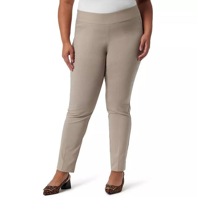 Plus Size Gloria Vanderbilt Pull-On Trouser Pants, Womens Product Image