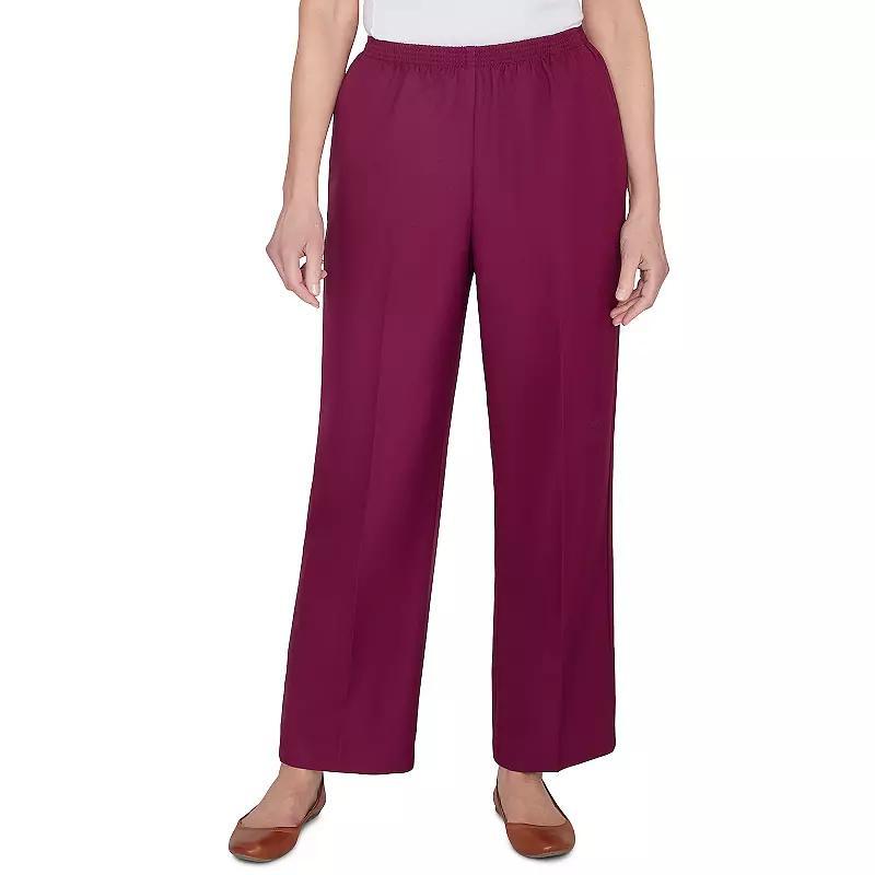 Womens Alfred Dunner Classic Full Elastic Short Mid Rise Pants Product Image