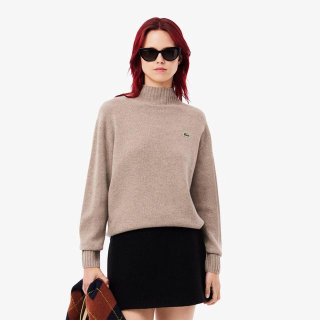 3D Knit Cashmere High Neck Sweater Product Image