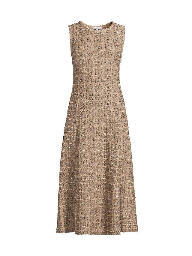 Womens Tweed Knit Midi-Dress Product Image