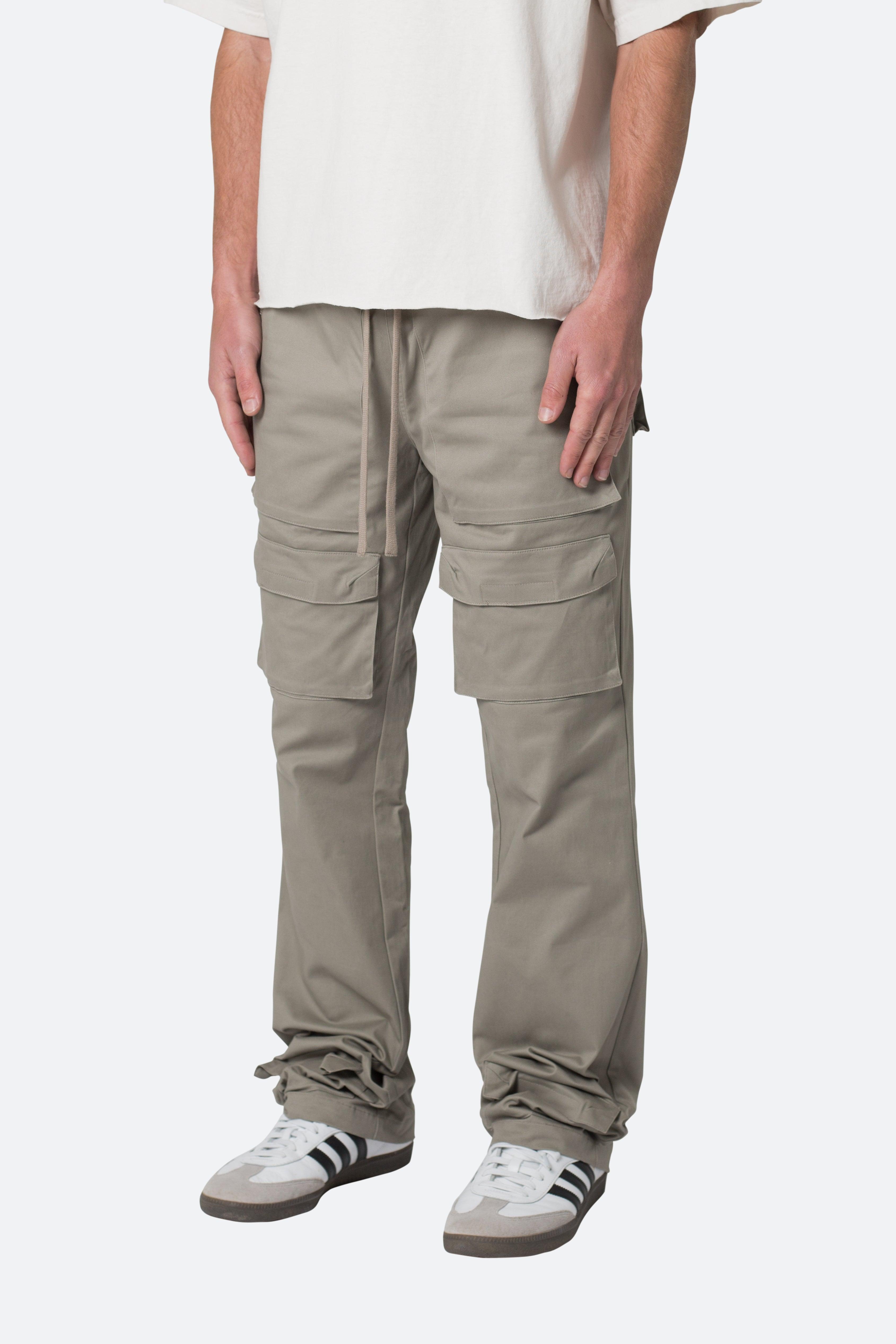 Drawstring Cargo Pants - Grey Product Image