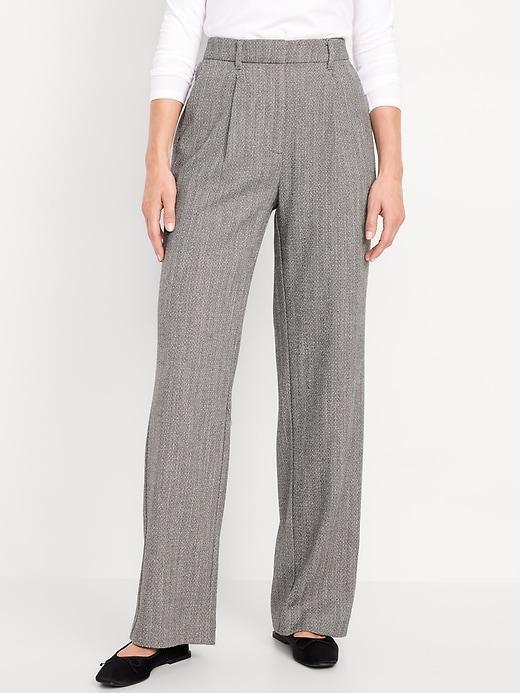 Extra High-Waisted Taylor Wide-Leg Trouser Pants Product Image