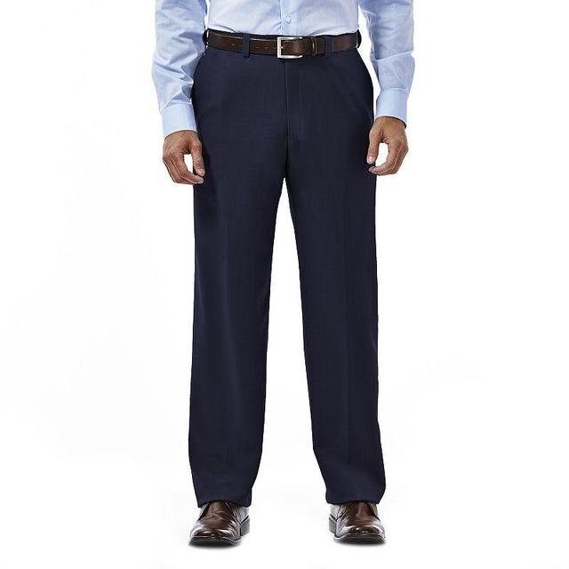 Mens Haggar eCLo Stria Classic-Fit Flat-Front Dress Pants Product Image