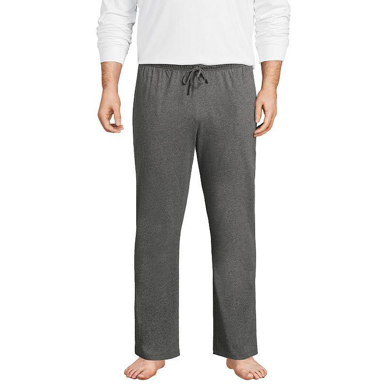 Big & Tall Lands End Knit Jersey Sleep Pants, Mens Dark Blue Product Image