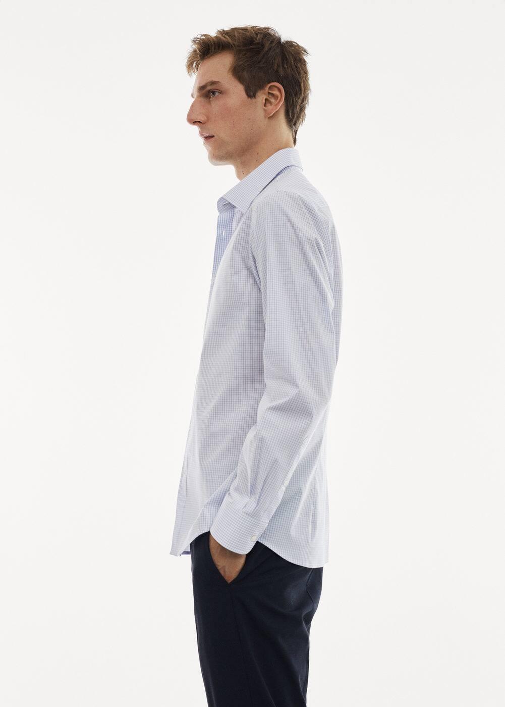 MANGO MAN - Micro-stretch fabric shirt sky blueMen Product Image