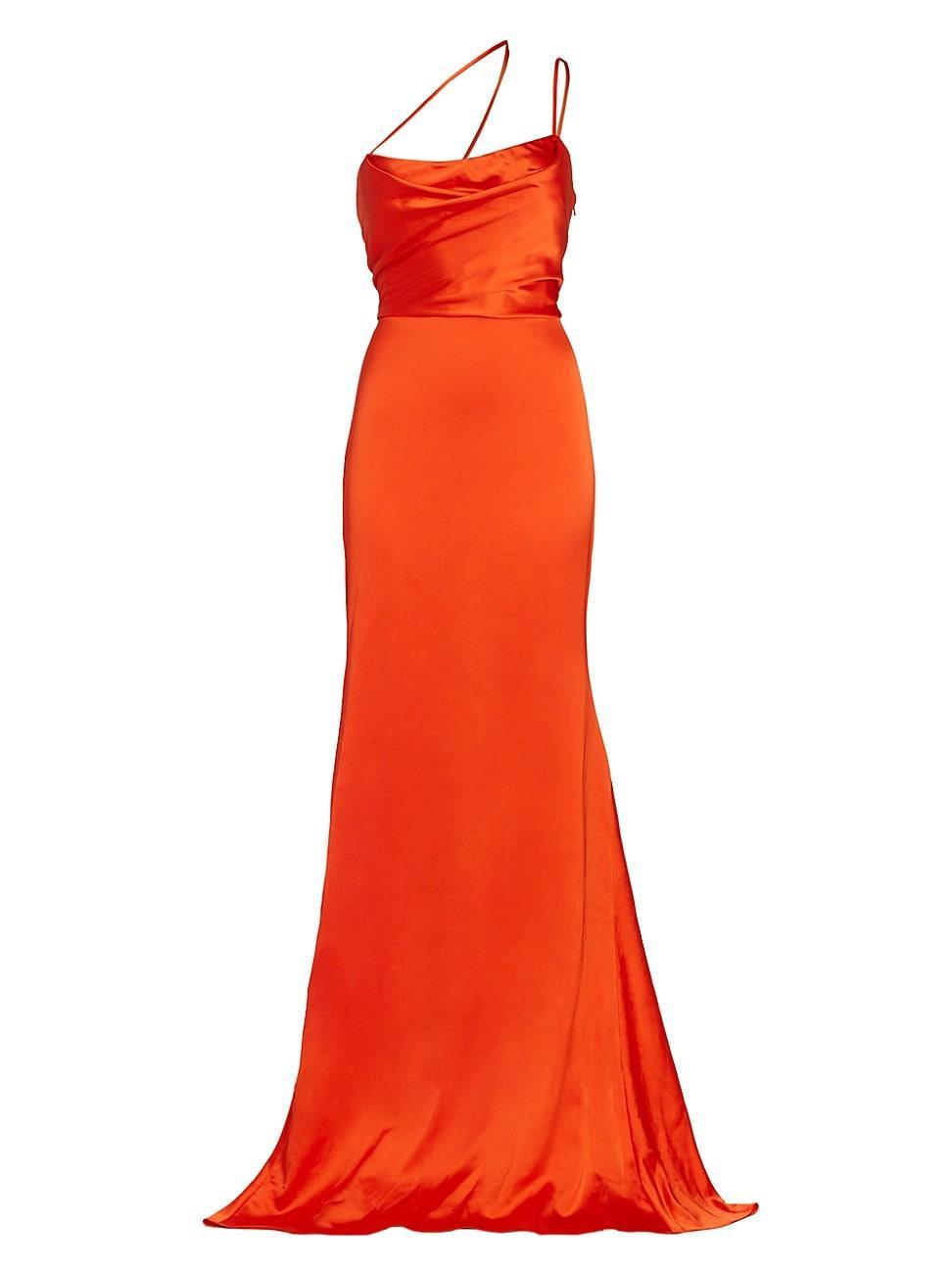 Paulette Open Back Satin Gown Product Image