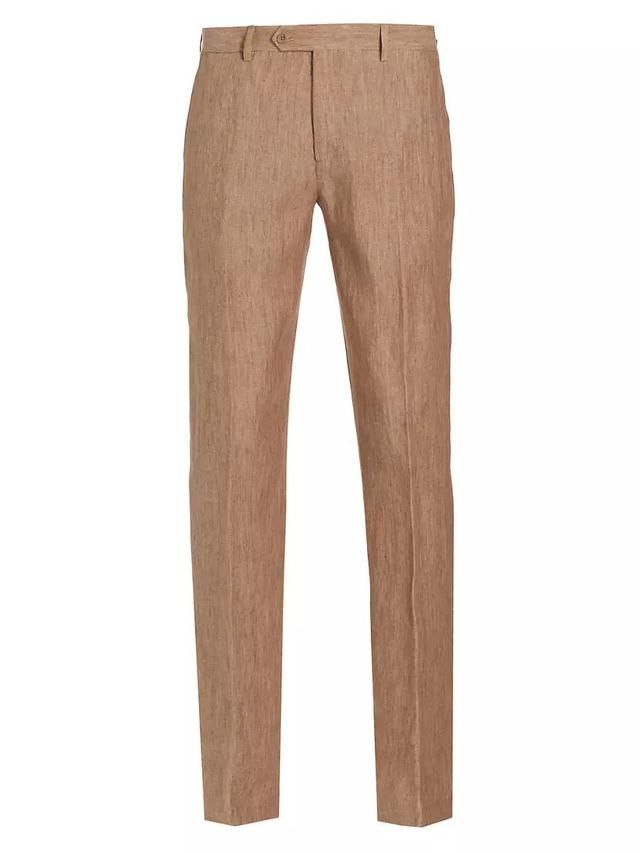 COLLECTION Linen Flat-Front Trousers Product Image