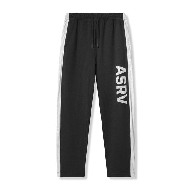 0957. Waffle Knit Relaxed Sweatpant - Black/White Product Image