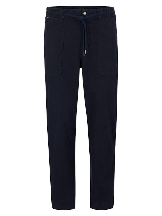 Mens Regular-Fit Trousers in Linen Product Image