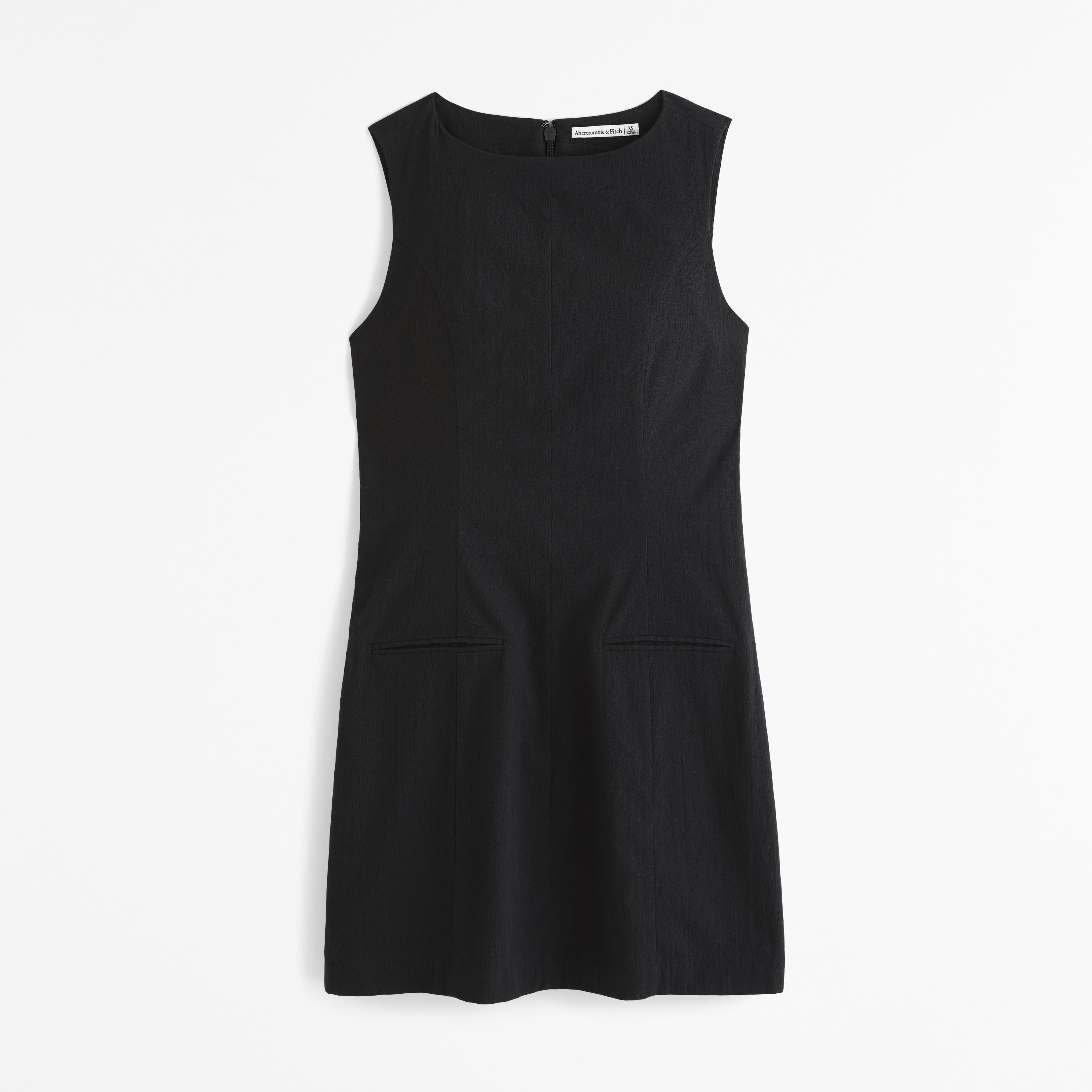 High-Neck Stretch Mini Dress Product Image