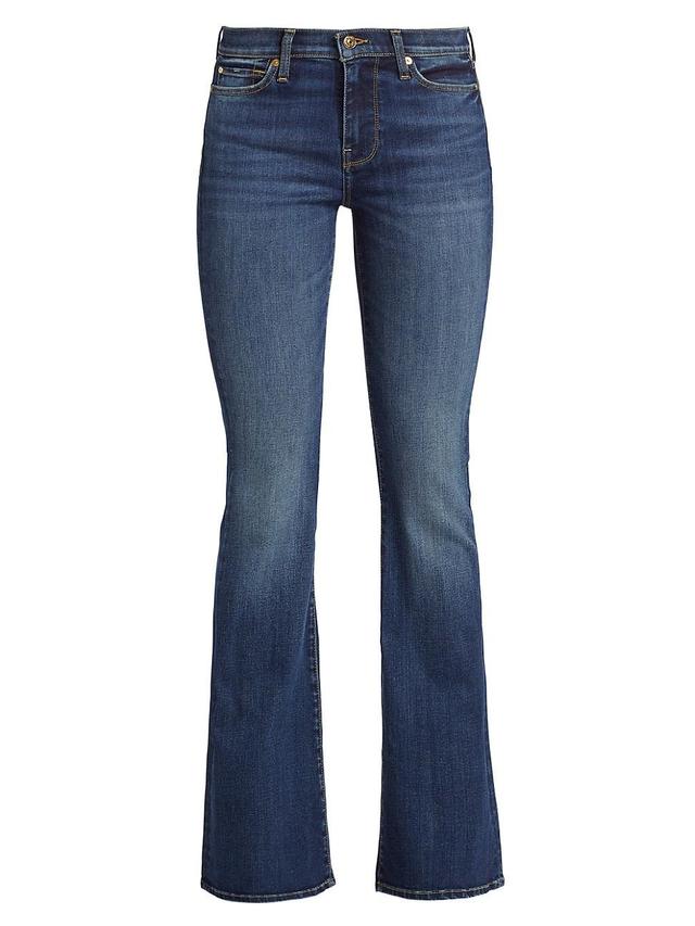 7 For All Mankind High-Waist Ali w/ Distressed Hem in Soho Light (Soho Light) Women's Jeans Product Image