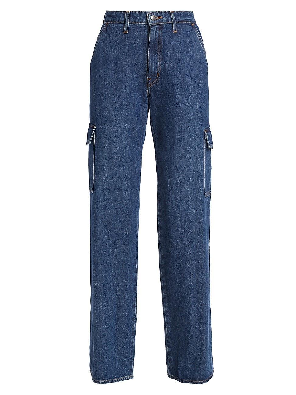 Womens Erika Wide-Leg Utility Jeans Product Image