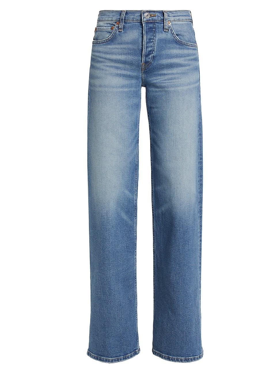 Re/Done Wide Leg Jeans in West Coast Fade Product Image