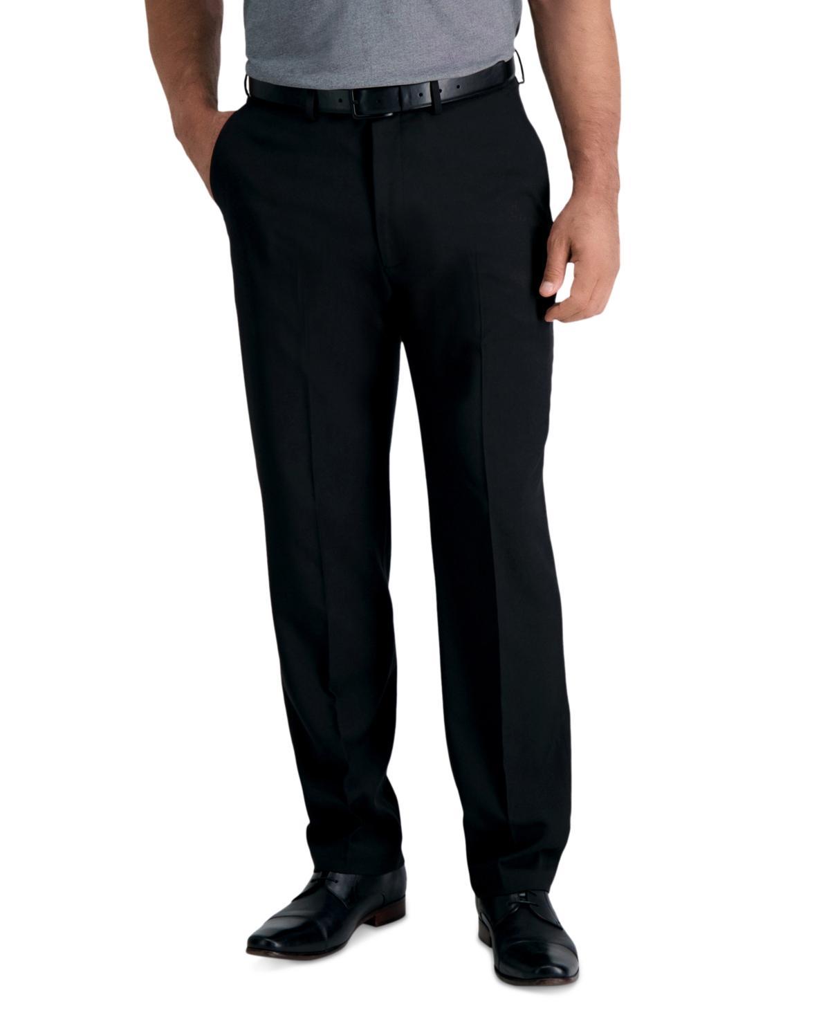 Mens Haggar Smart Wash Repreve Classic-Fit Suit Pants Black Product Image