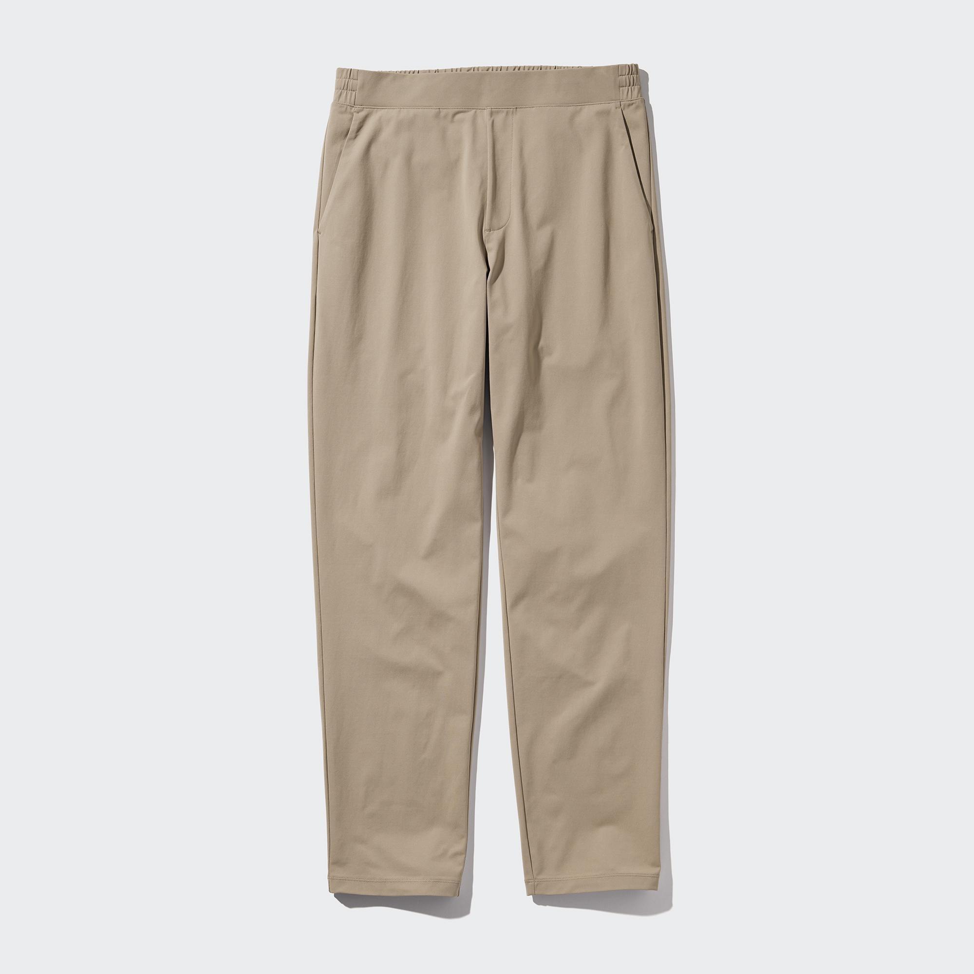 Mens Ultra Stretch Dry-Ex Tapered Pants (Tall) with Moisture-Wicking Beige XL UNIQLO US Product Image