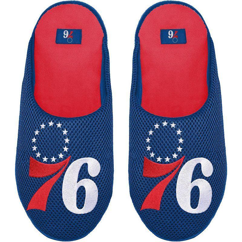 Mens Foco Philadelphia 76ers Big Logo Colorblock Mesh Slippers Product Image