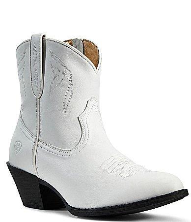 Ariat Darlin Short Leather Block Heel Western Boots Product Image