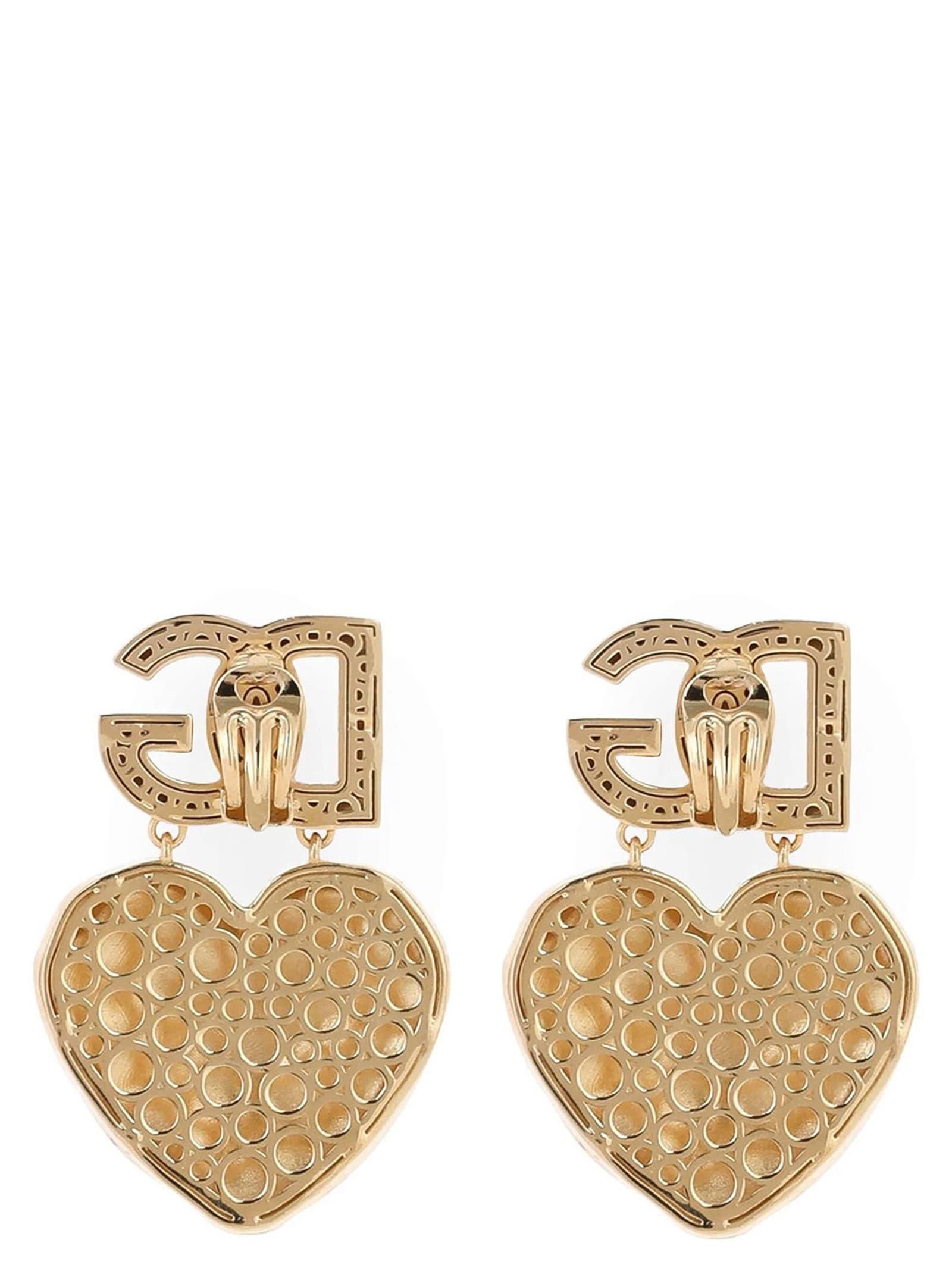 Heart Logo Earrings Jewelry Gold Product Image