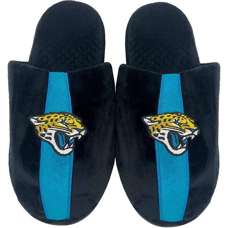 Mens FOCO Jacksonville Jaguars Striped Team Slippers Product Image