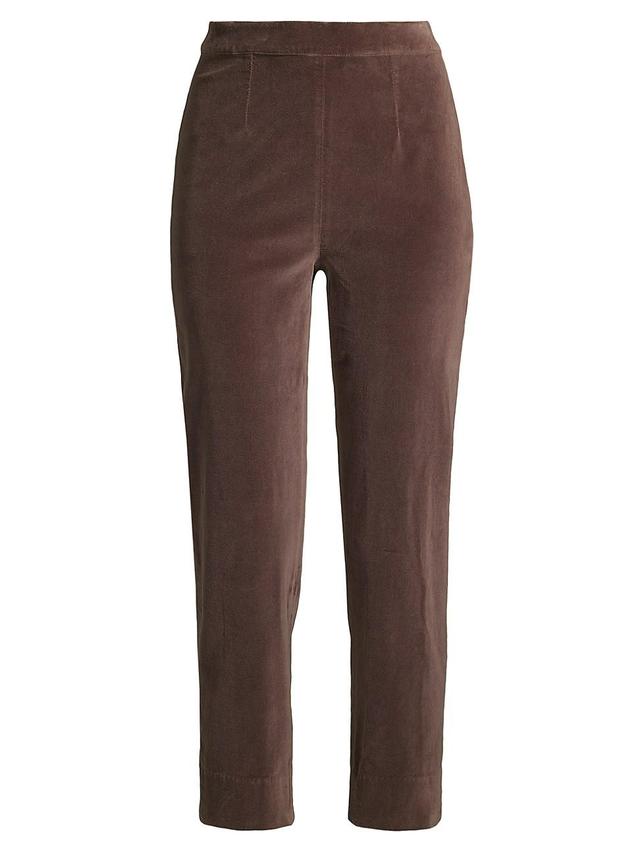 Womens Lucy Stretch-Velvet Cigarette Pants Product Image