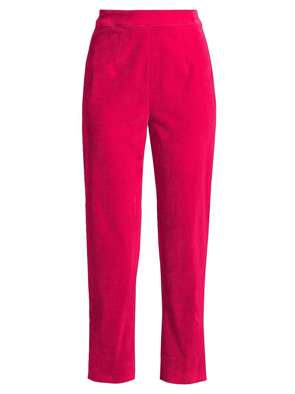 Womens Lucy Stretch-Velvet Cigarette Pants Product Image