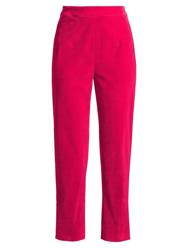 Womens Lucy Stretch-Velvet Cigarette Pants Product Image