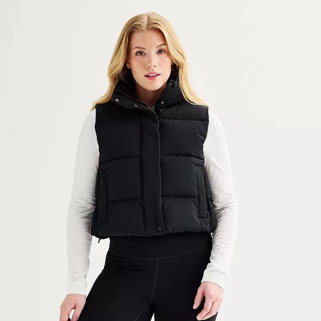 Womens FLX Cropped Puffer Vest Product Image