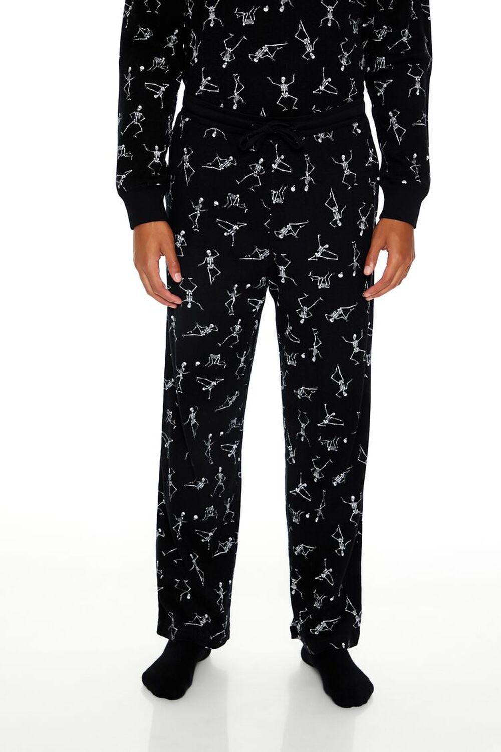 Sweater-Knit Skeleton Top & Pants Pajama Set | Forever 21 Product Image