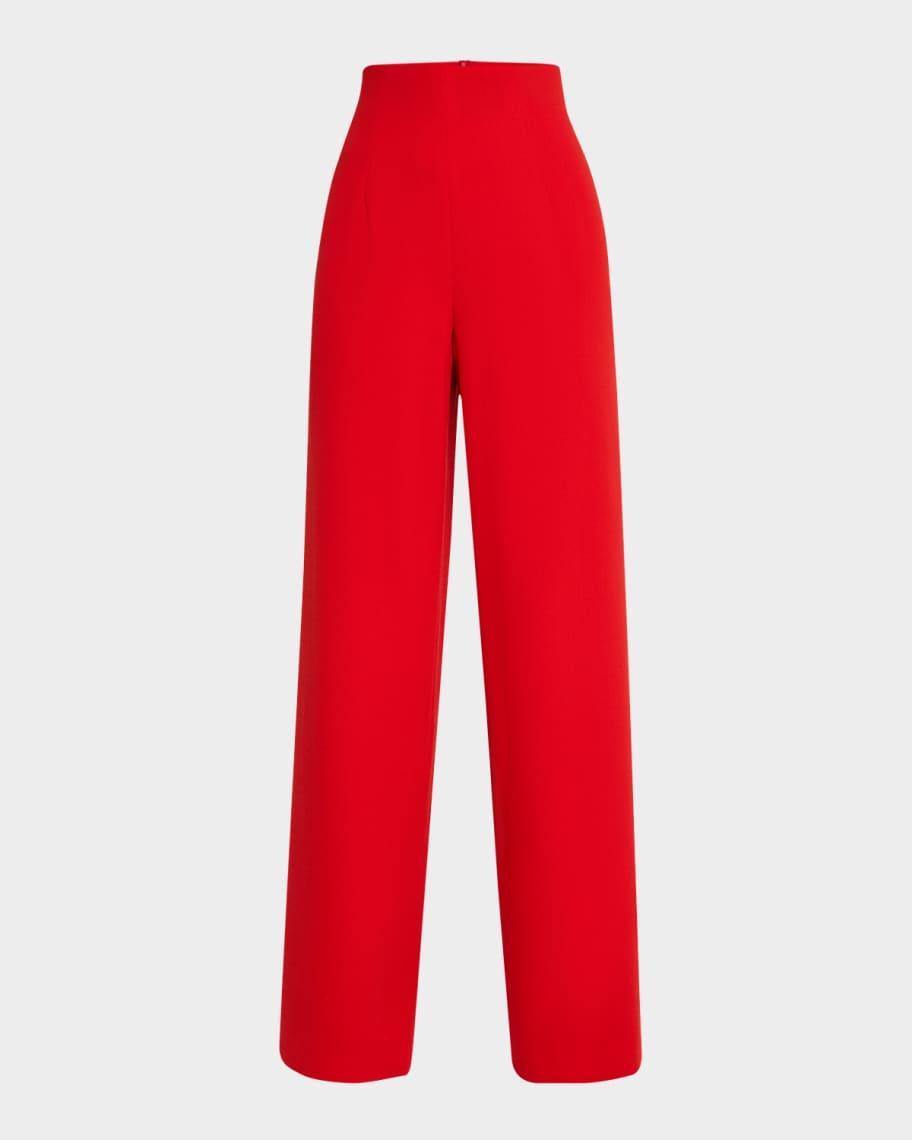 Stretch Wool Straight-Leg Signature Pants Product Image